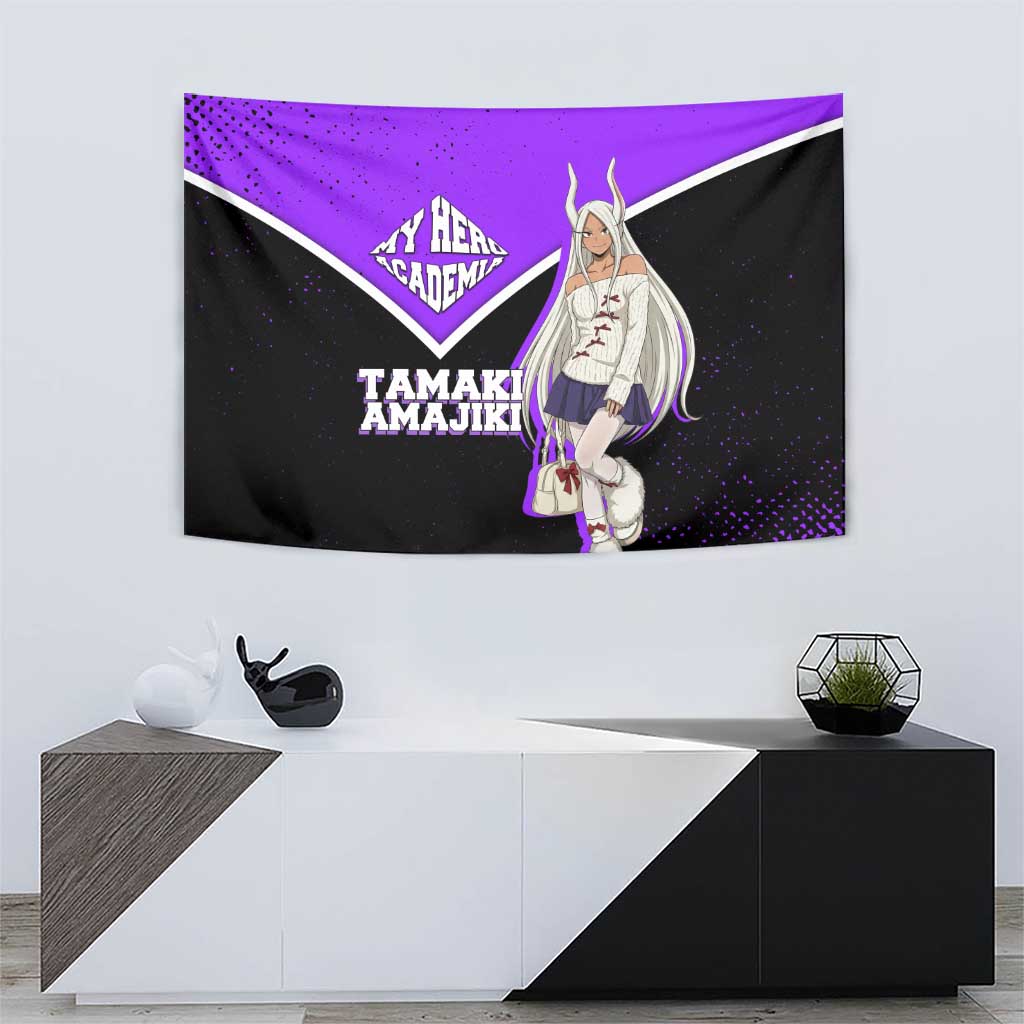 Mirko My Hero Academia Tapestry Anime Grunge Splatter Graphic Style