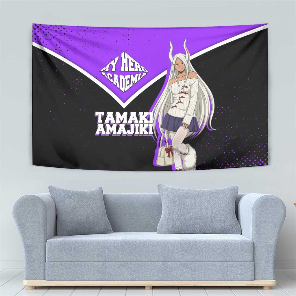Mirko My Hero Academia Tapestry Anime Grunge Splatter Graphic Style