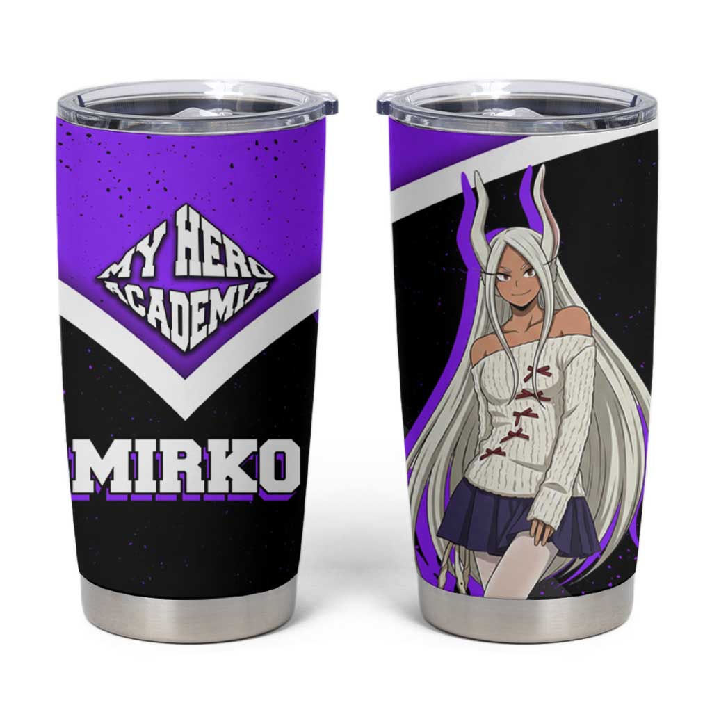 Mirko My Hero Academia Tumbler Cup Anime Grunge Splatter Graphic Style