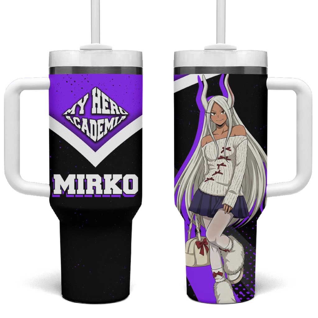 Mirko My Hero Academia Tumbler With Handle Anime Grunge Splatter Graphic Style