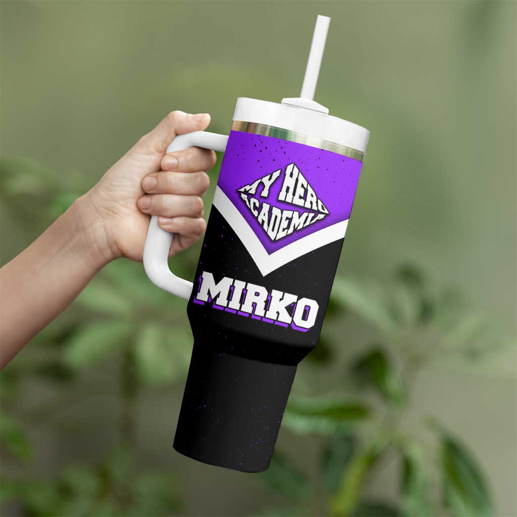Mirko My Hero Academia Tumbler With Handle Anime Grunge Splatter Graphic Style
