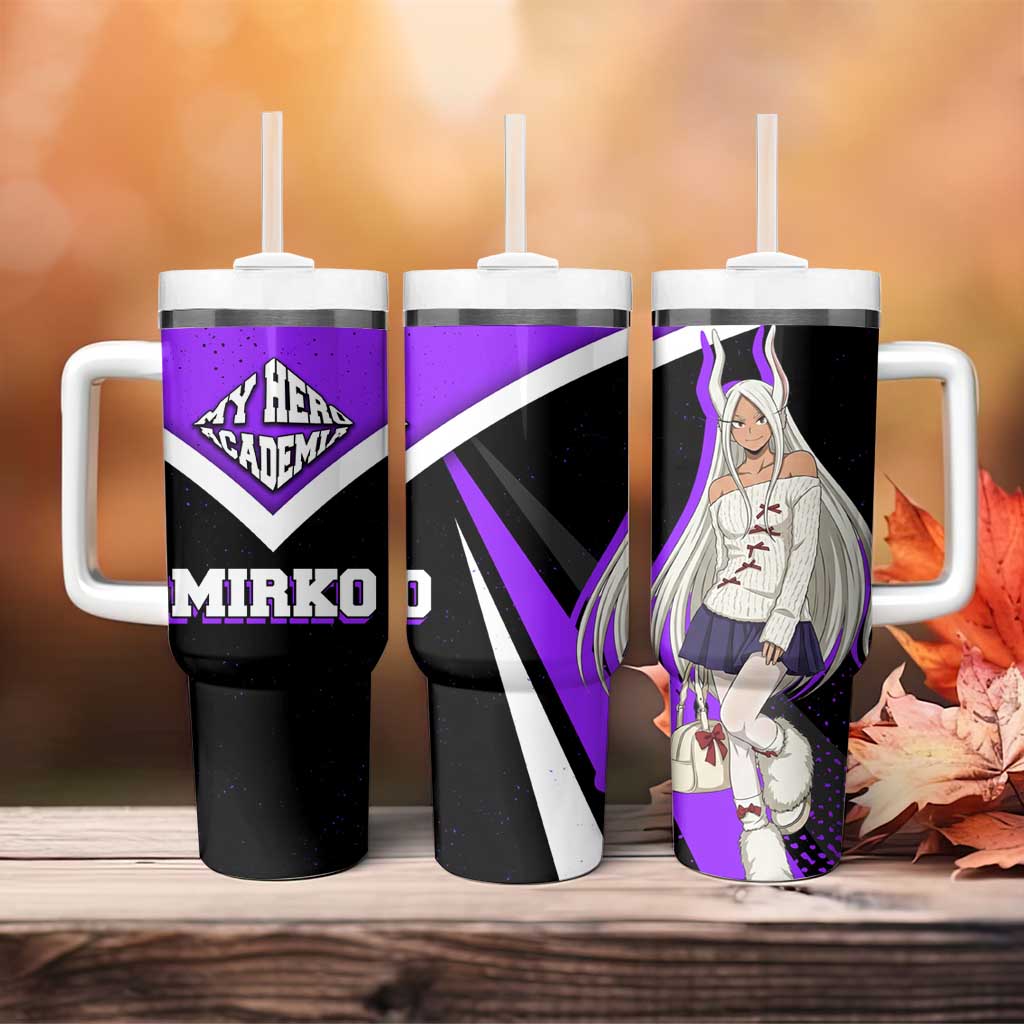 Mirko My Hero Academia Tumbler With Handle Anime Grunge Splatter Graphic Style