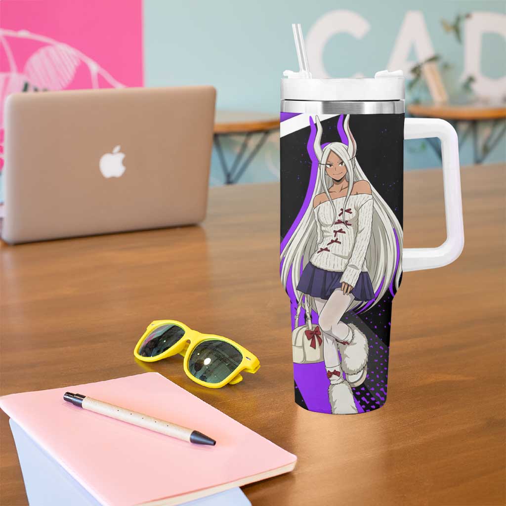 Mirko My Hero Academia Tumbler With Handle Anime Grunge Splatter Graphic Style