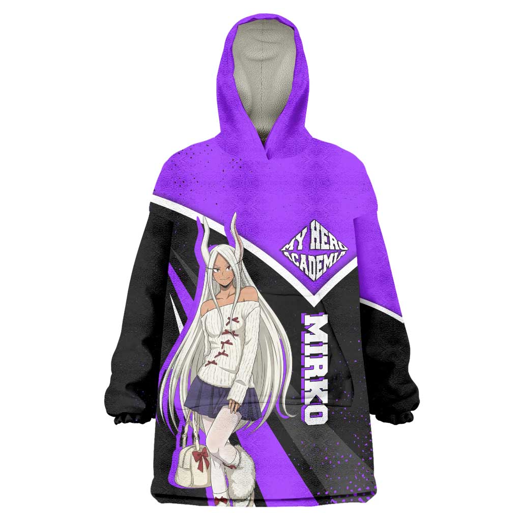 Mirko My Hero Academia Wearable Blanket Hoodie Anime Grunge Splatter Graphic Style