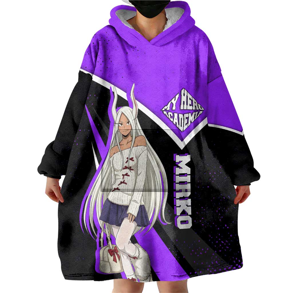 Mirko My Hero Academia Wearable Blanket Hoodie Anime Grunge Splatter Graphic Style