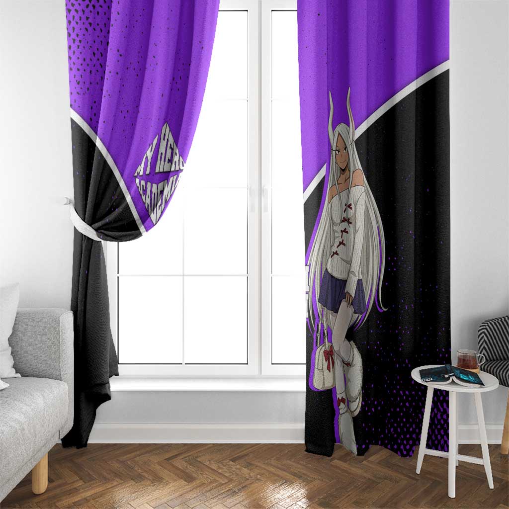 Mirko My Hero Academia Window Curtain Anime Grunge Splatter Graphic Style
