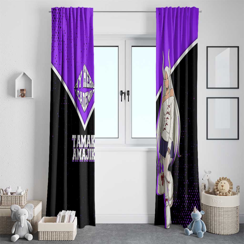 Mirko My Hero Academia Window Curtain Anime Grunge Splatter Graphic Style