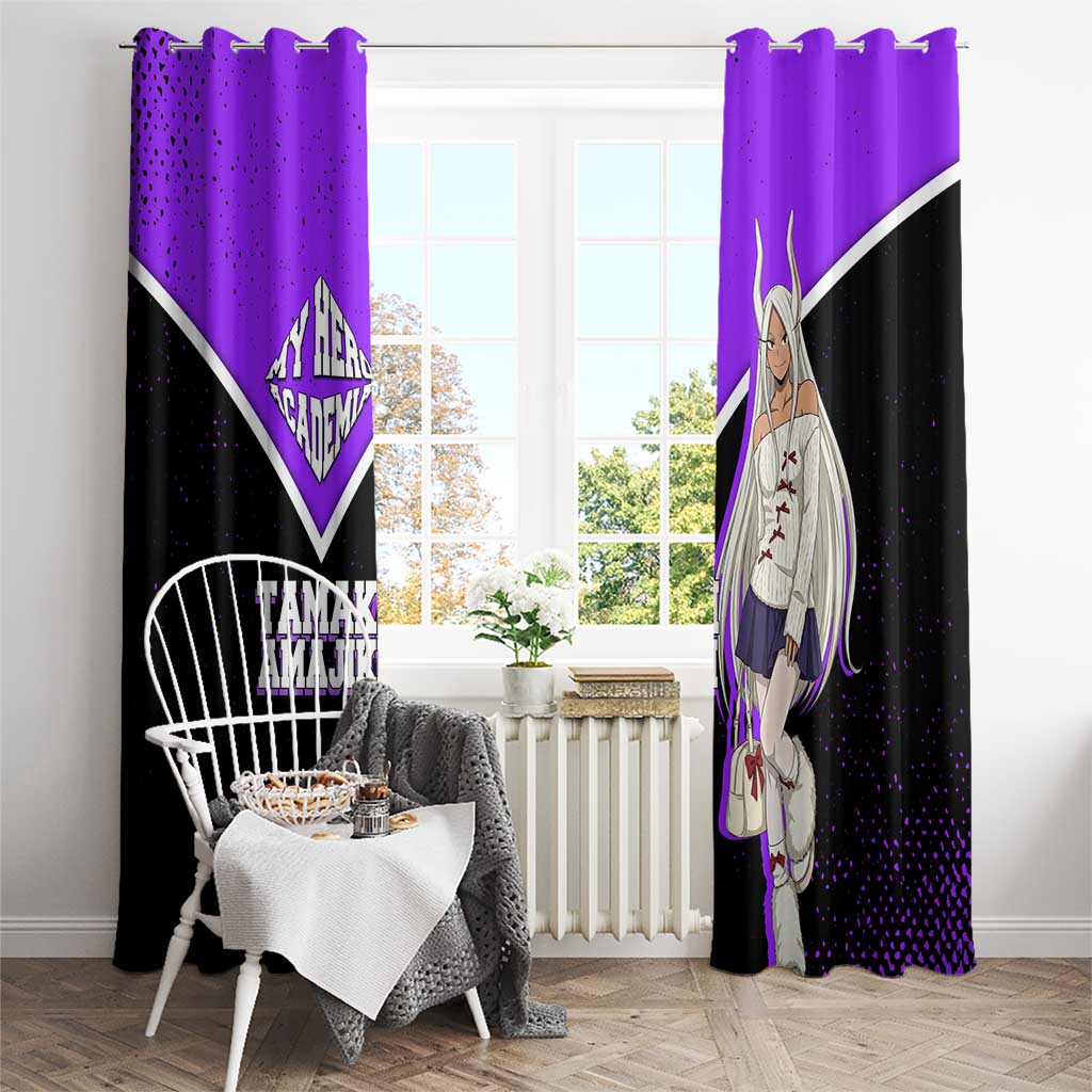 Mirko My Hero Academia Window Curtain Anime Grunge Splatter Graphic Style