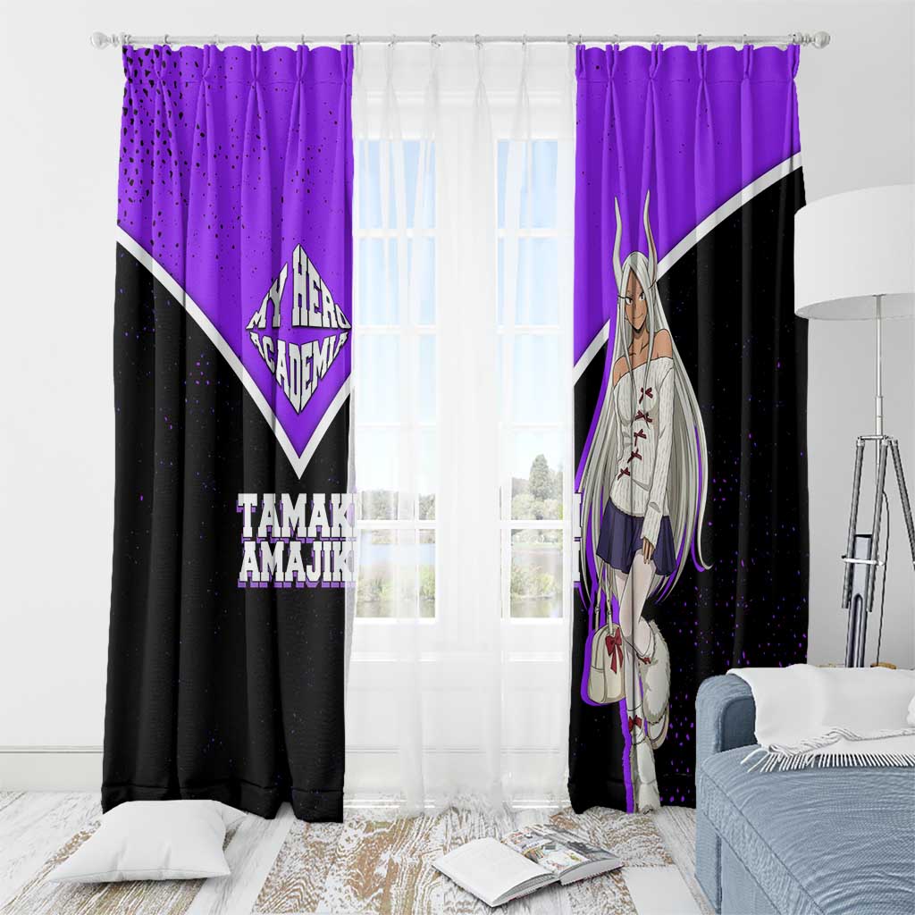 Mirko My Hero Academia Window Curtain Anime Grunge Splatter Graphic Style
