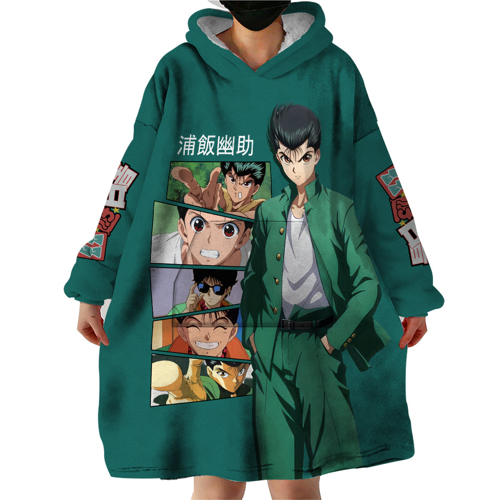Yusuke Urameshi Wearable Blanket Hoodie Yu Yu Hakusho Anime