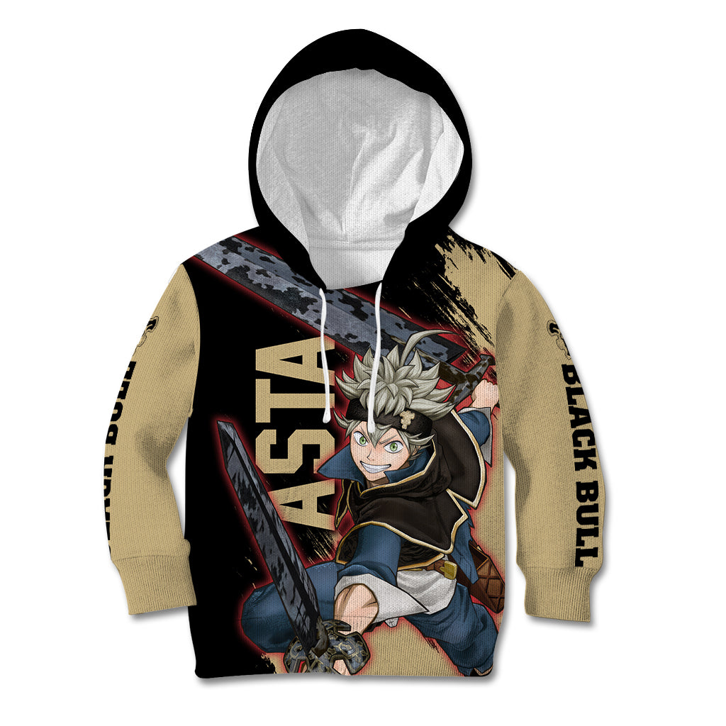 Black Bull Asta Kid Hoodie Black Clover Anime