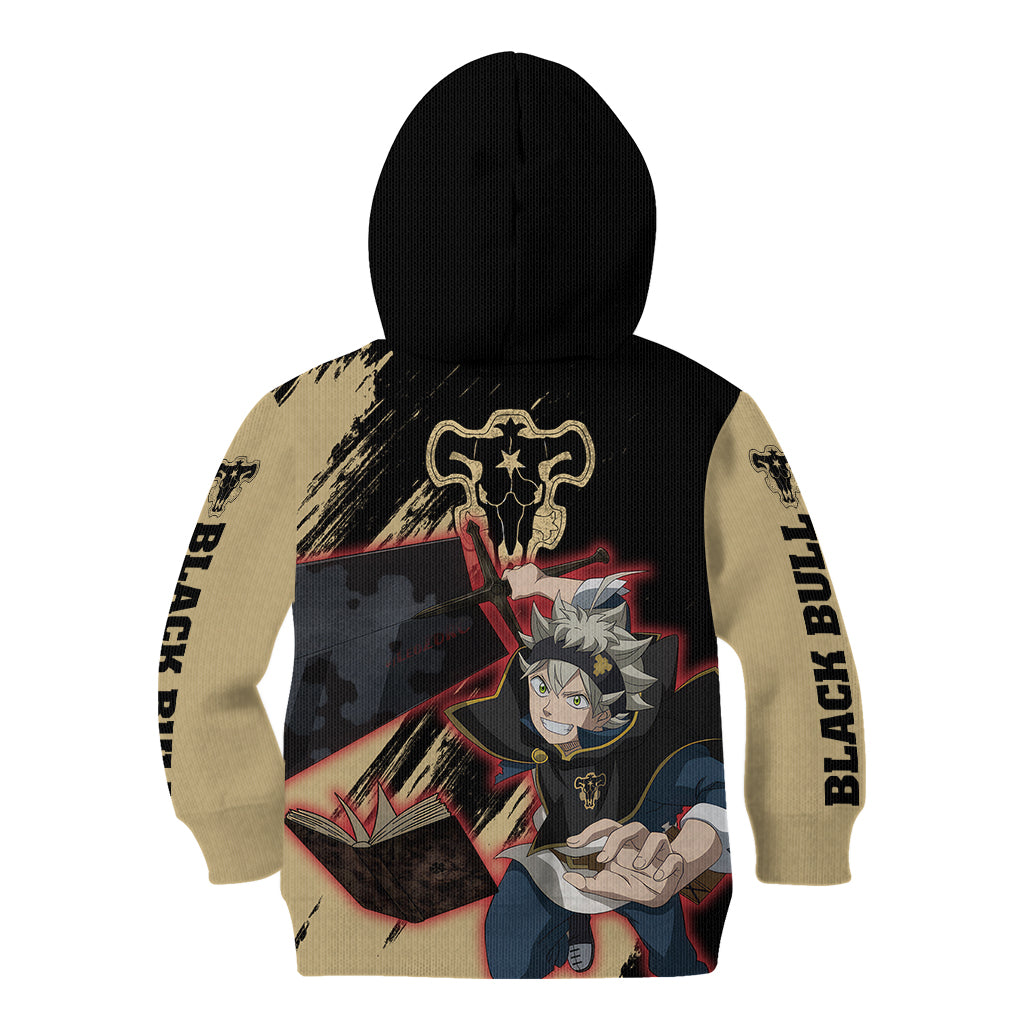 Black Bull Asta Kid Hoodie Black Clover Anime