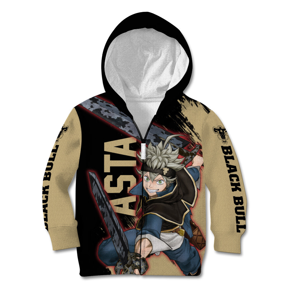Black Bull Asta Kid Hoodie Black Clover Anime