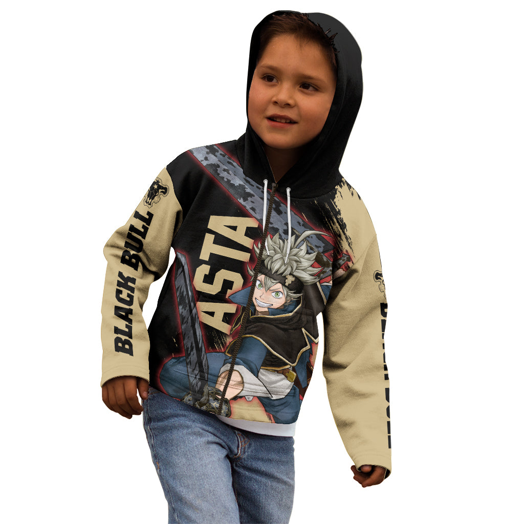 Black Bull Asta Kid Hoodie Black Clover Anime