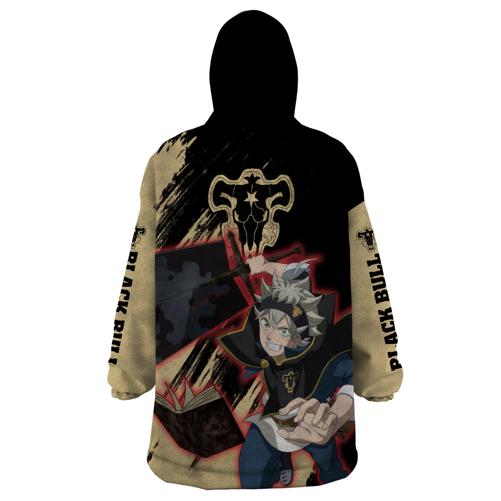 Black Bull Asta Wearable Blanket Hoodie Black Clover Anime