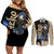 Black Bull Nero Couples Matching Off Shoulder Short Dress and Long Sleeve Button Shirt Black Clover Anime