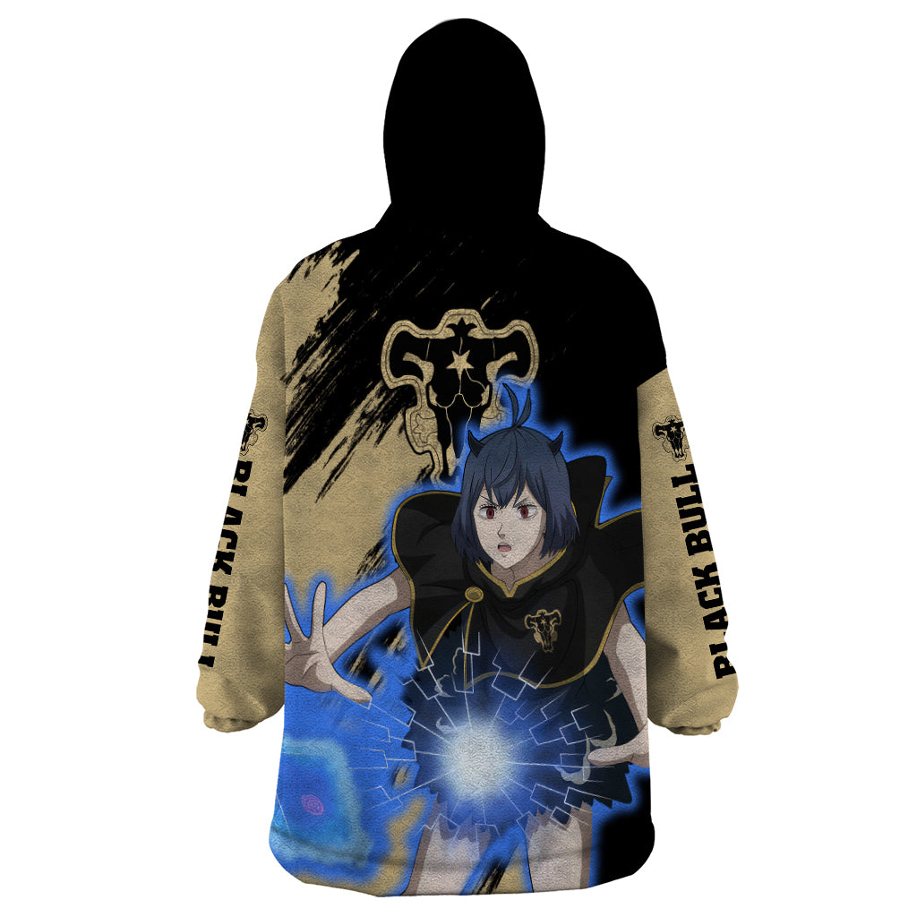 Black Bull Nero Wearable Blanket Hoodie Black Clover Anime