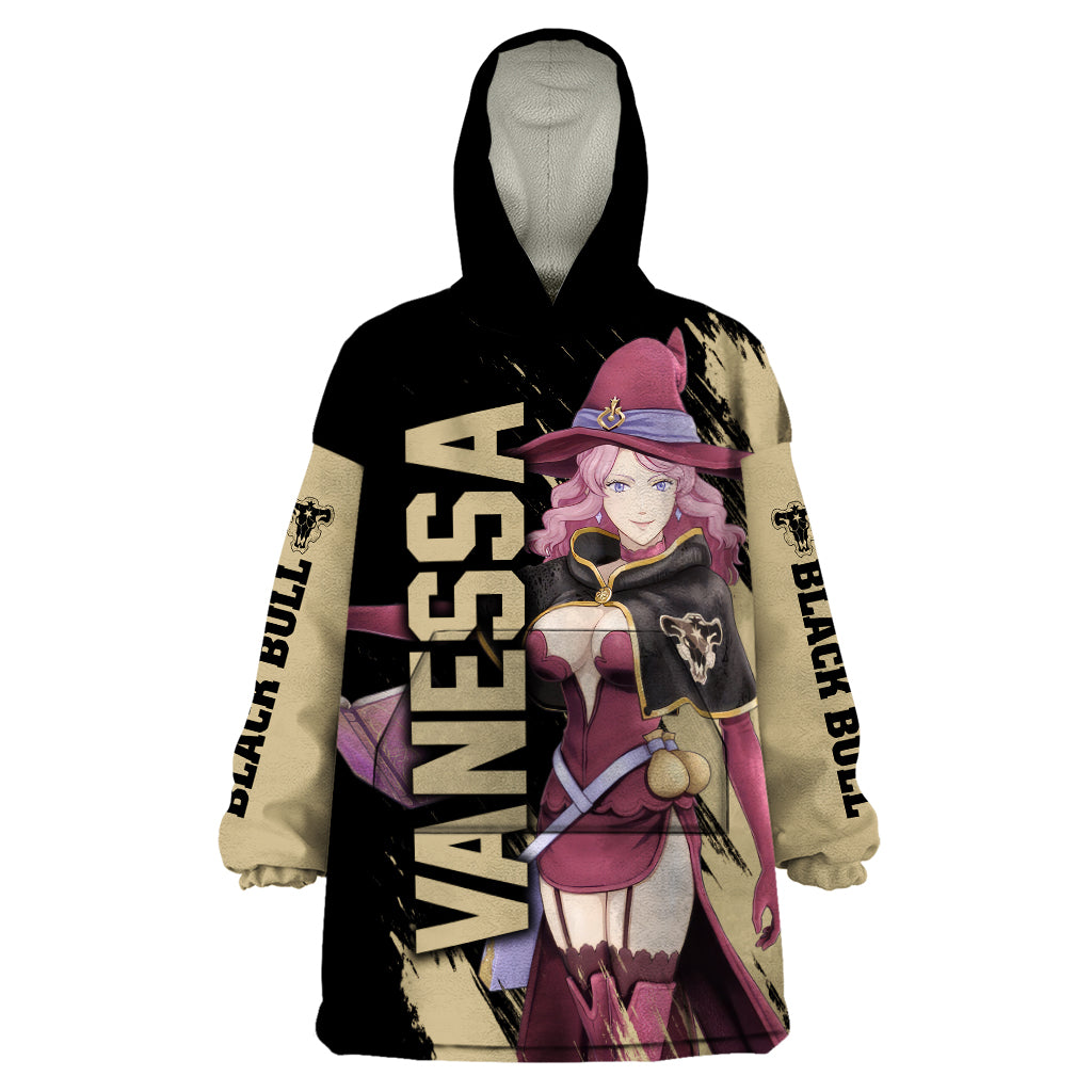 Black Bull Vanessa Wearable Blanket Hoodie Black Clover Anime