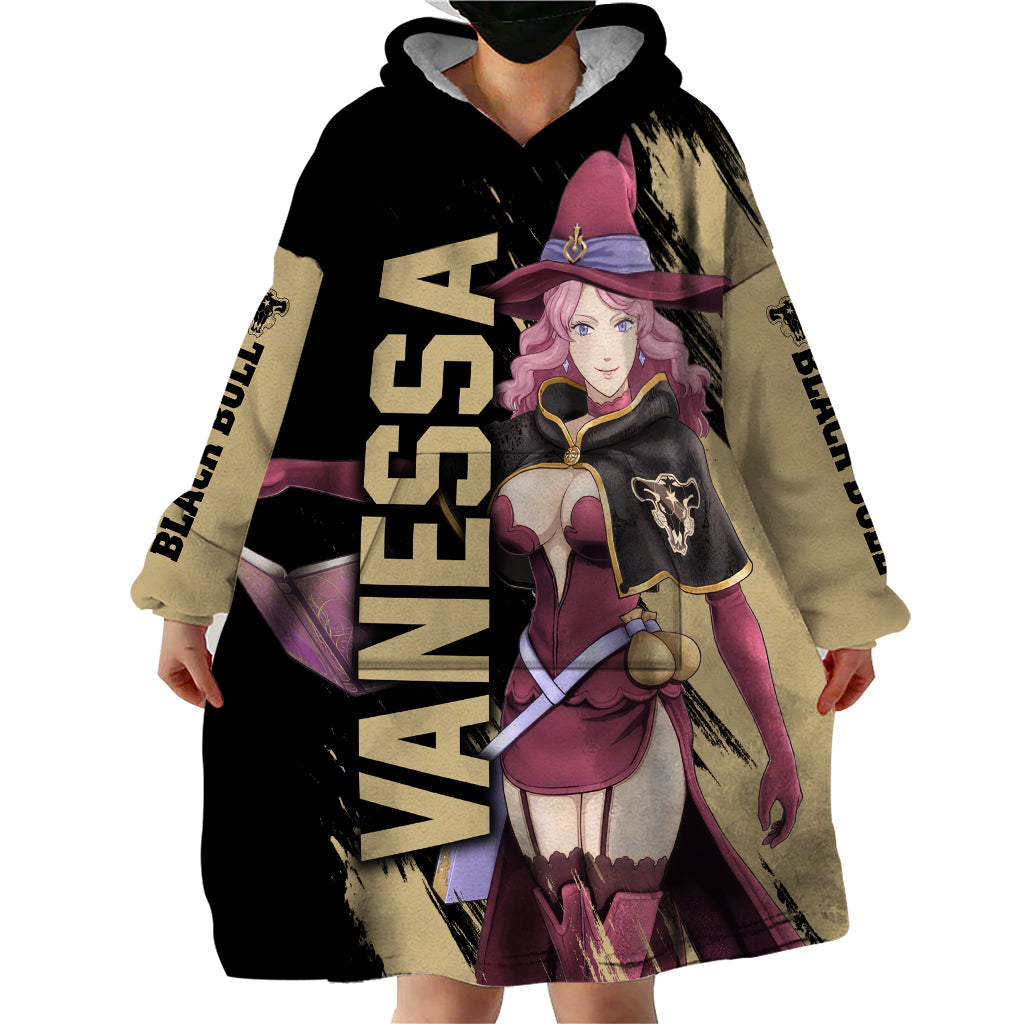 Black Bull Vanessa Wearable Blanket Hoodie Black Clover Anime