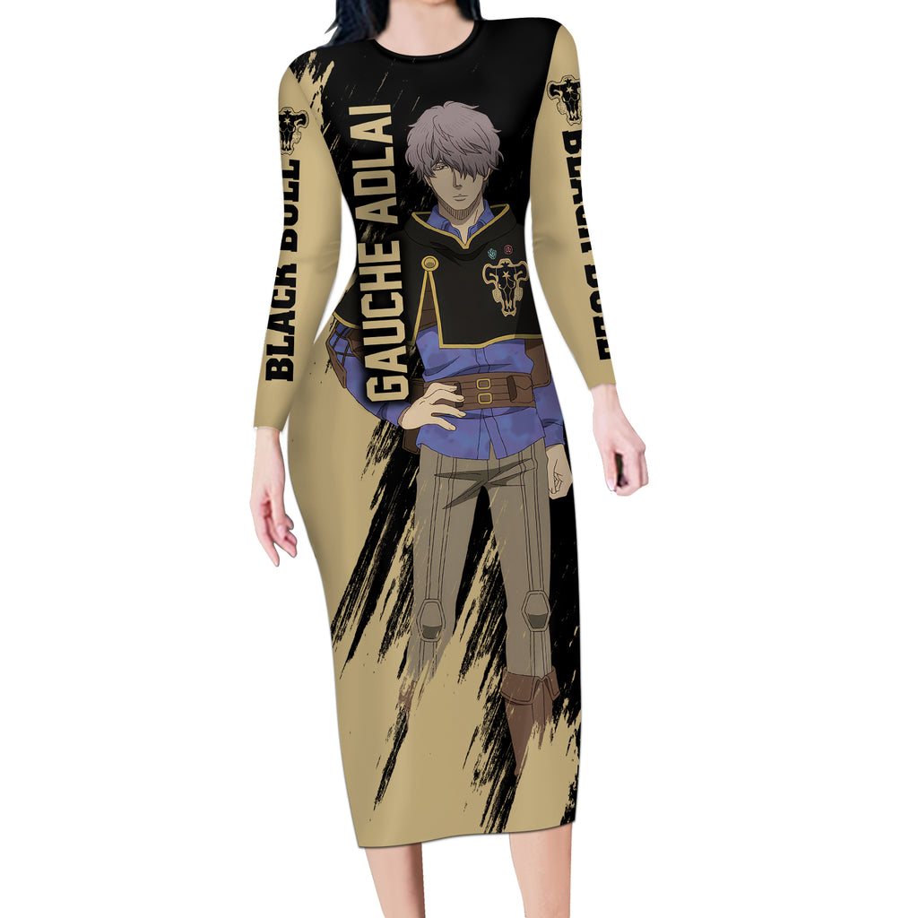 Black Bull Gauche Adlai Long Sleeve Bodycon Dress Black Clover Anime