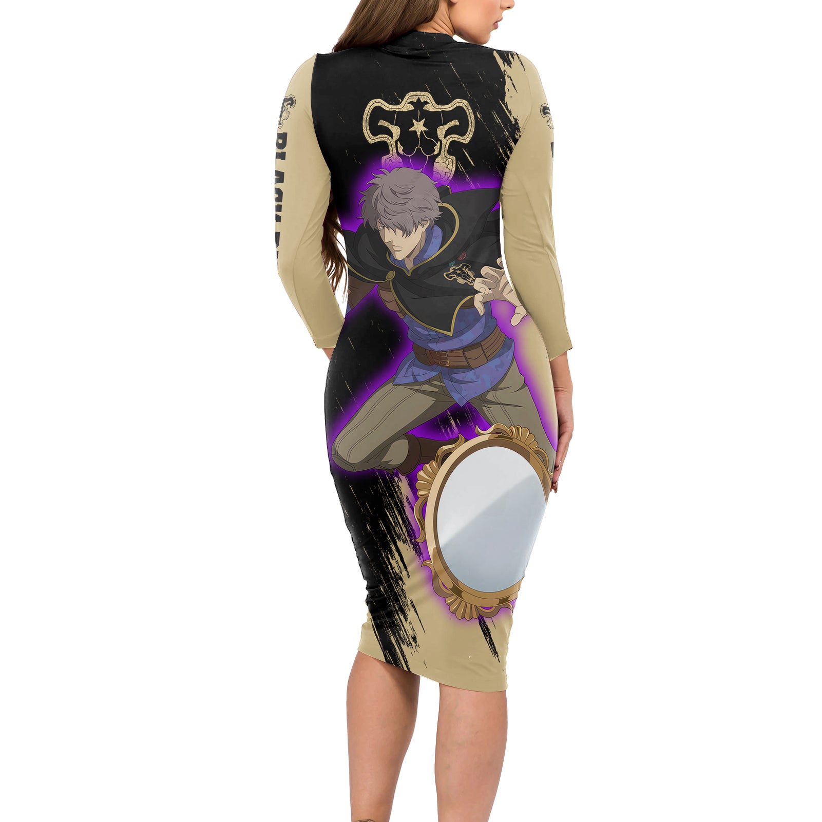 Black Bull Gauche Adlai Long Sleeve Bodycon Dress Black Clover Anime