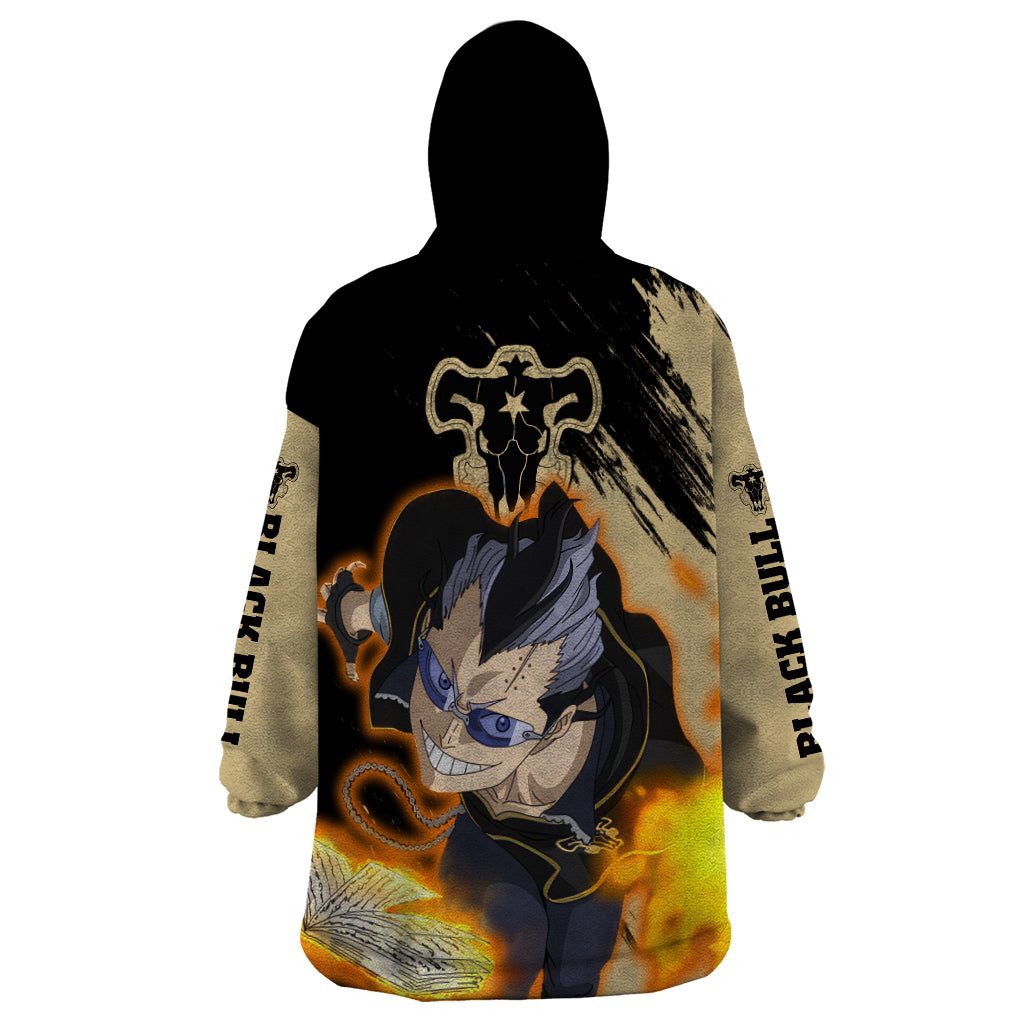 Black Bull Magna Swing Wearable Blanket Hoodie Black Clover Anime
