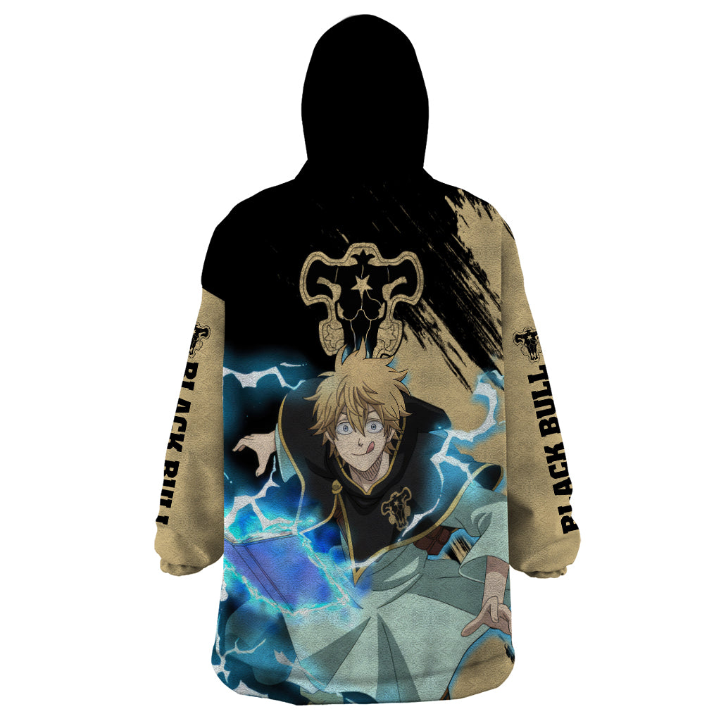 Black Bull Luck Voltia Wearable Blanket Hoodie Black Clover Anime