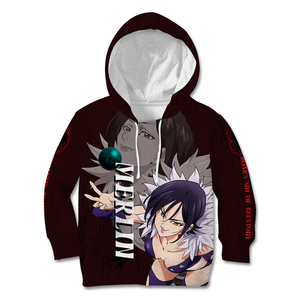 Merlin - Anime Kid Hoodie Boar's Sin of Gluttony Anime