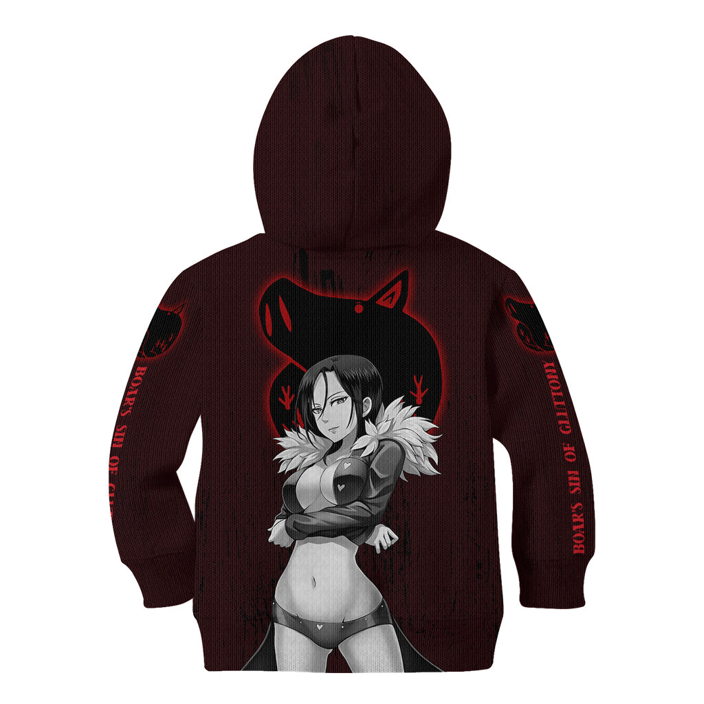 Merlin - Anime Kid Hoodie Boar's Sin of Gluttony Anime