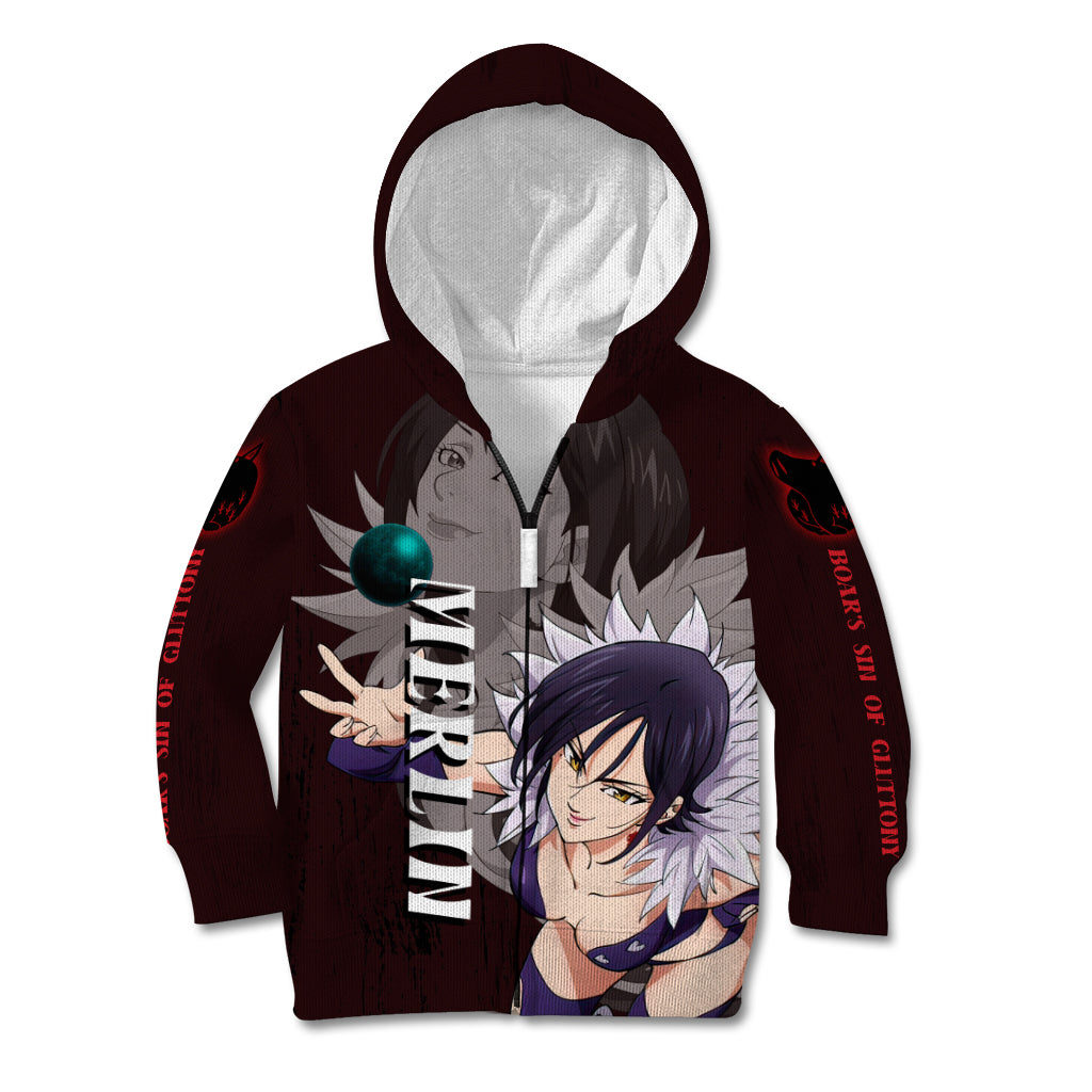 Merlin - Anime Kid Hoodie Boar's Sin of Gluttony Anime