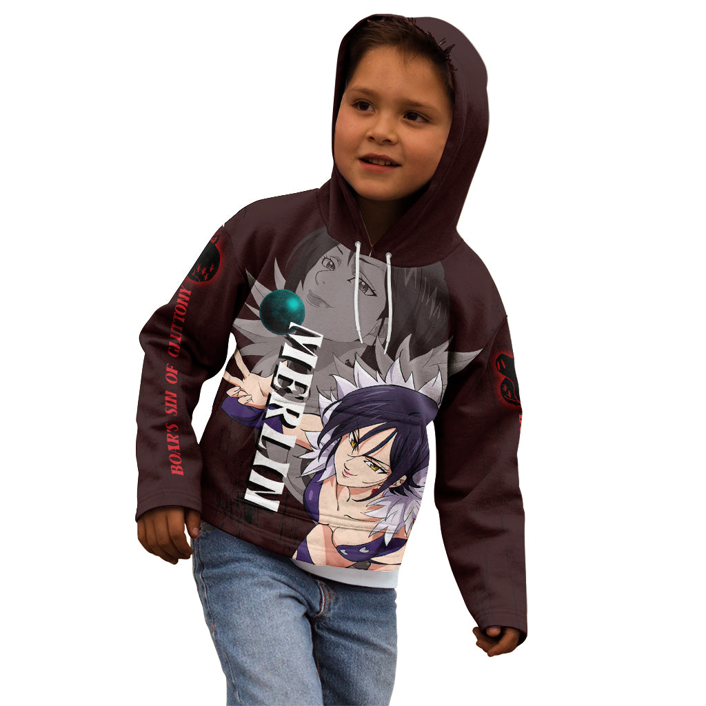 Merlin - Anime Kid Hoodie Boar's Sin of Gluttony Anime