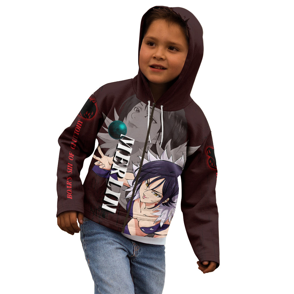 Merlin - Anime Kid Hoodie Boar's Sin of Gluttony Anime