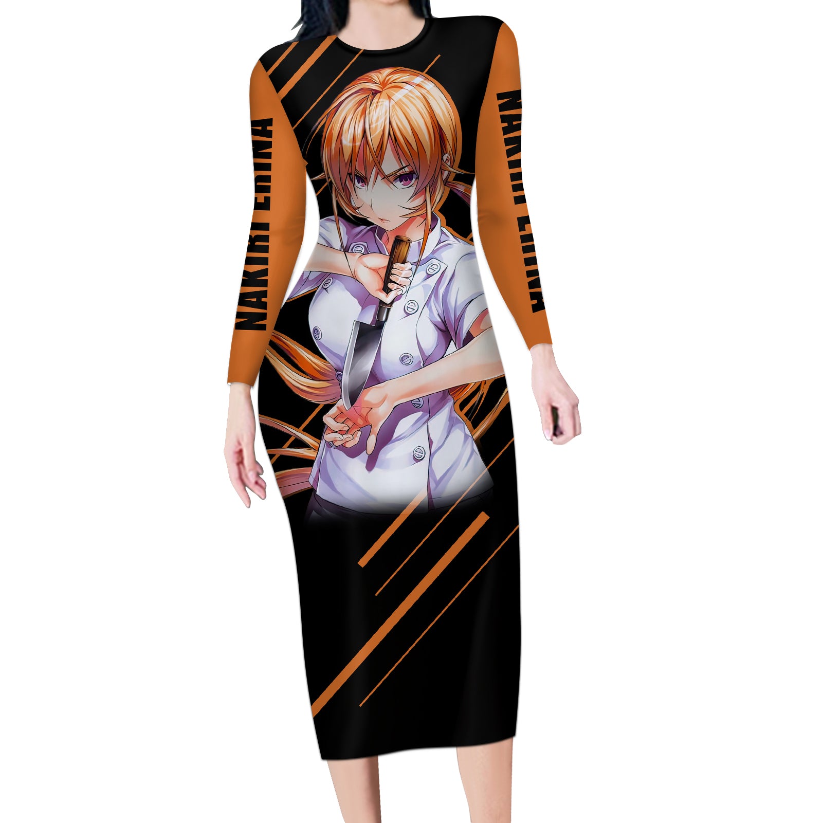 Nakiri Erina Long Sleeve Bodycon Dress Shokugeki no Soma Anime