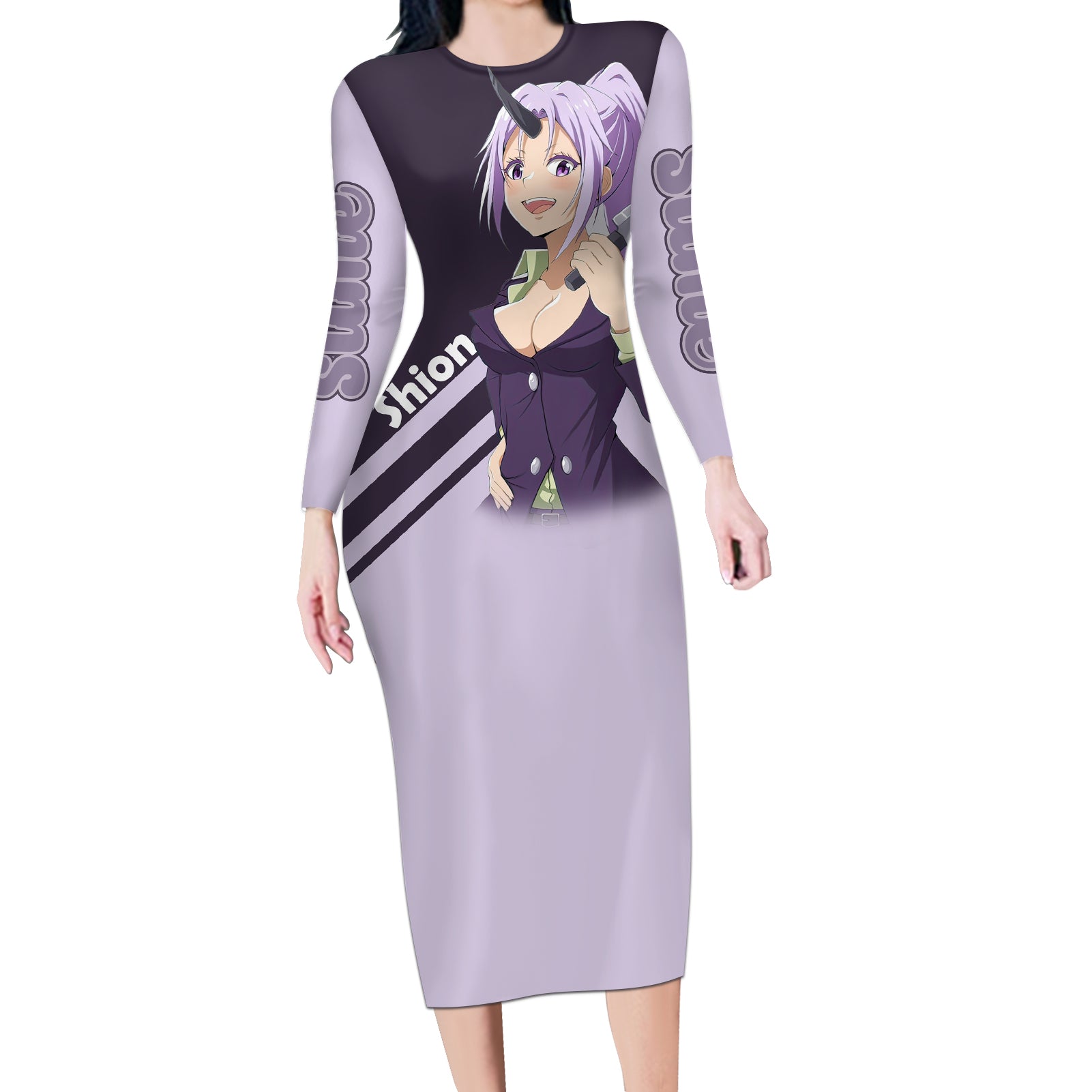 Slime Shion Long Sleeve Bodycon Dress TenSura Anime