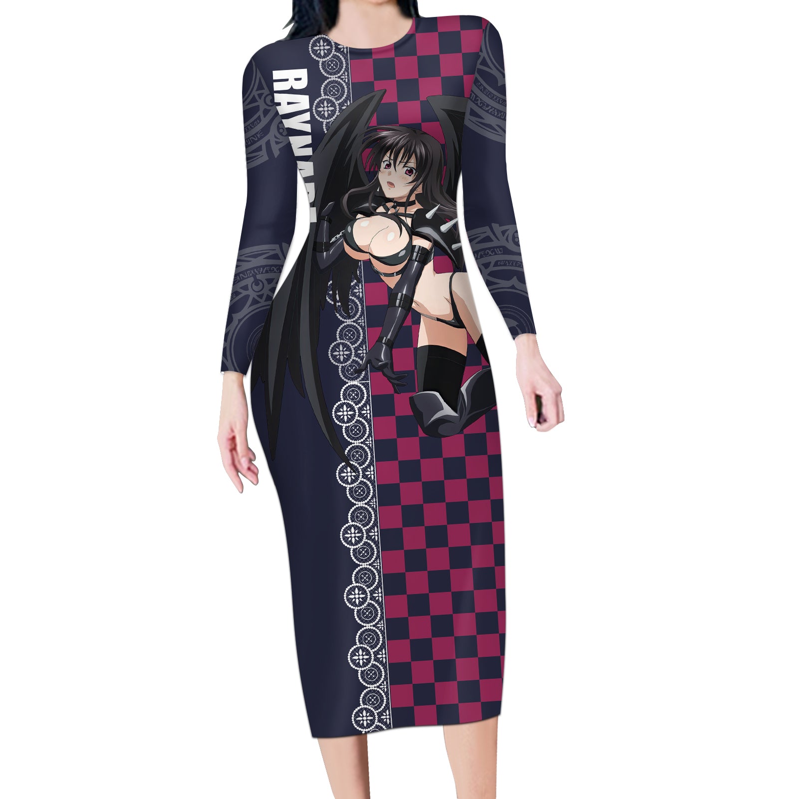 Raynare Long Sleeve Bodycon Dress Highschool Of Dead