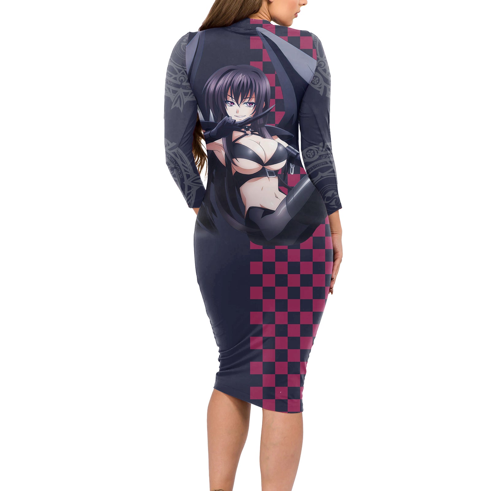 Raynare Long Sleeve Bodycon Dress Highschool Of Dead