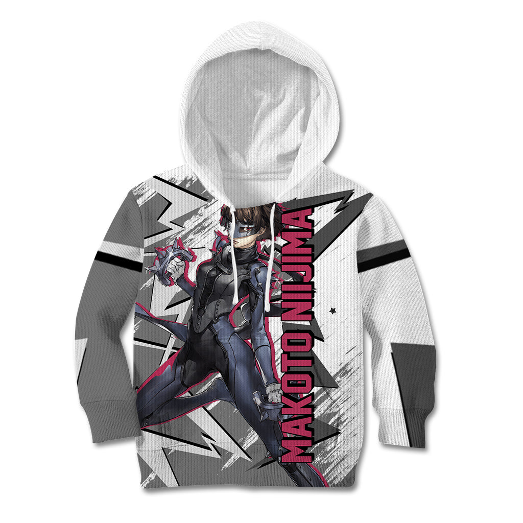 Makoto Niijima Persona Kid Hoodie Anime Mix Polygon Cyber Style
