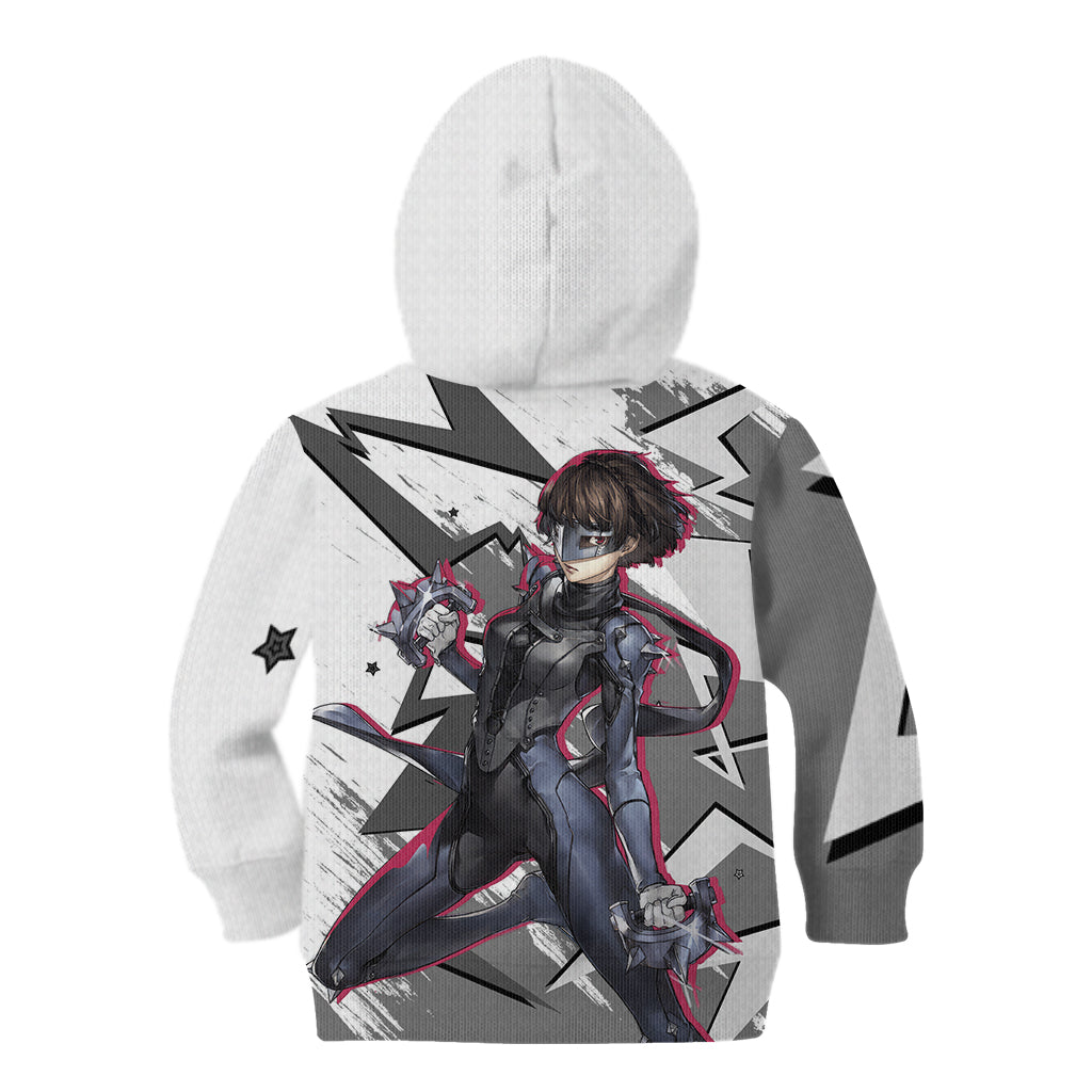 Makoto Niijima Persona Kid Hoodie Anime Mix Polygon Cyber Style