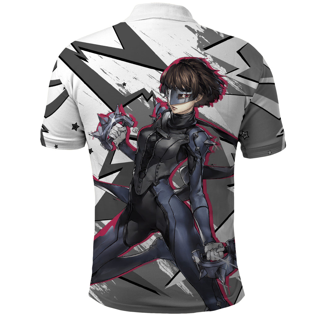 Makoto Niijima Persona Polo Shirt Anime Mix Polygon Cyber Style