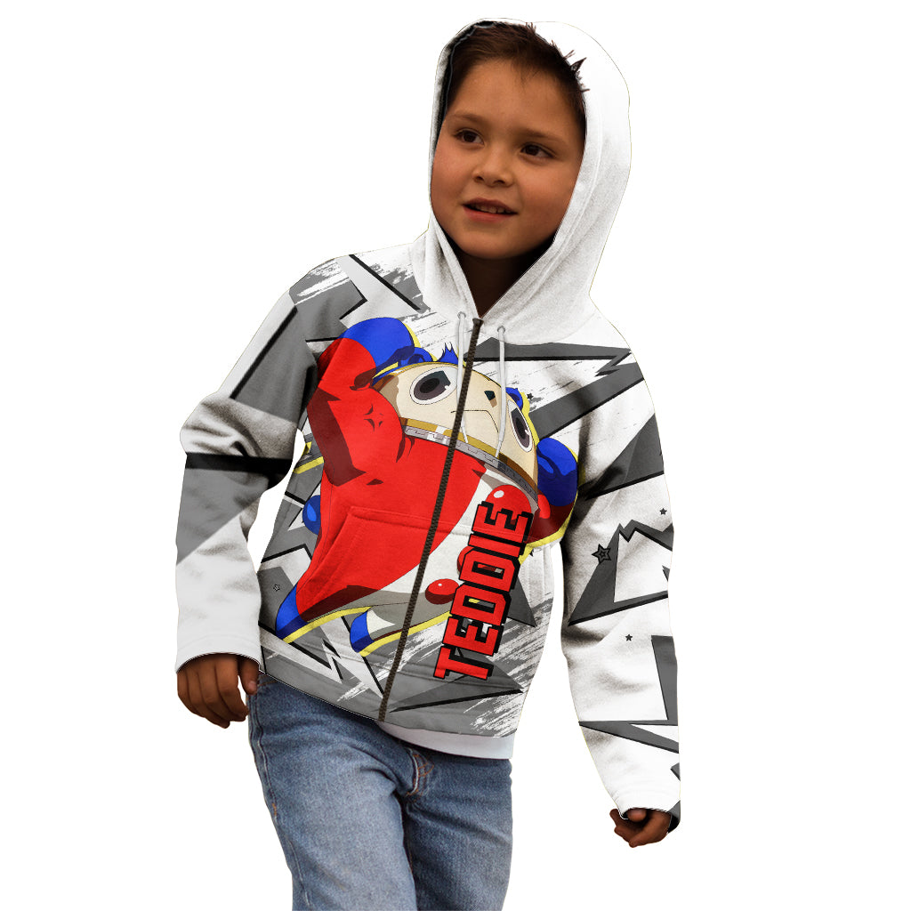 Teddie Persona Kid Hoodie Anime Mix Polygon Cyber Style