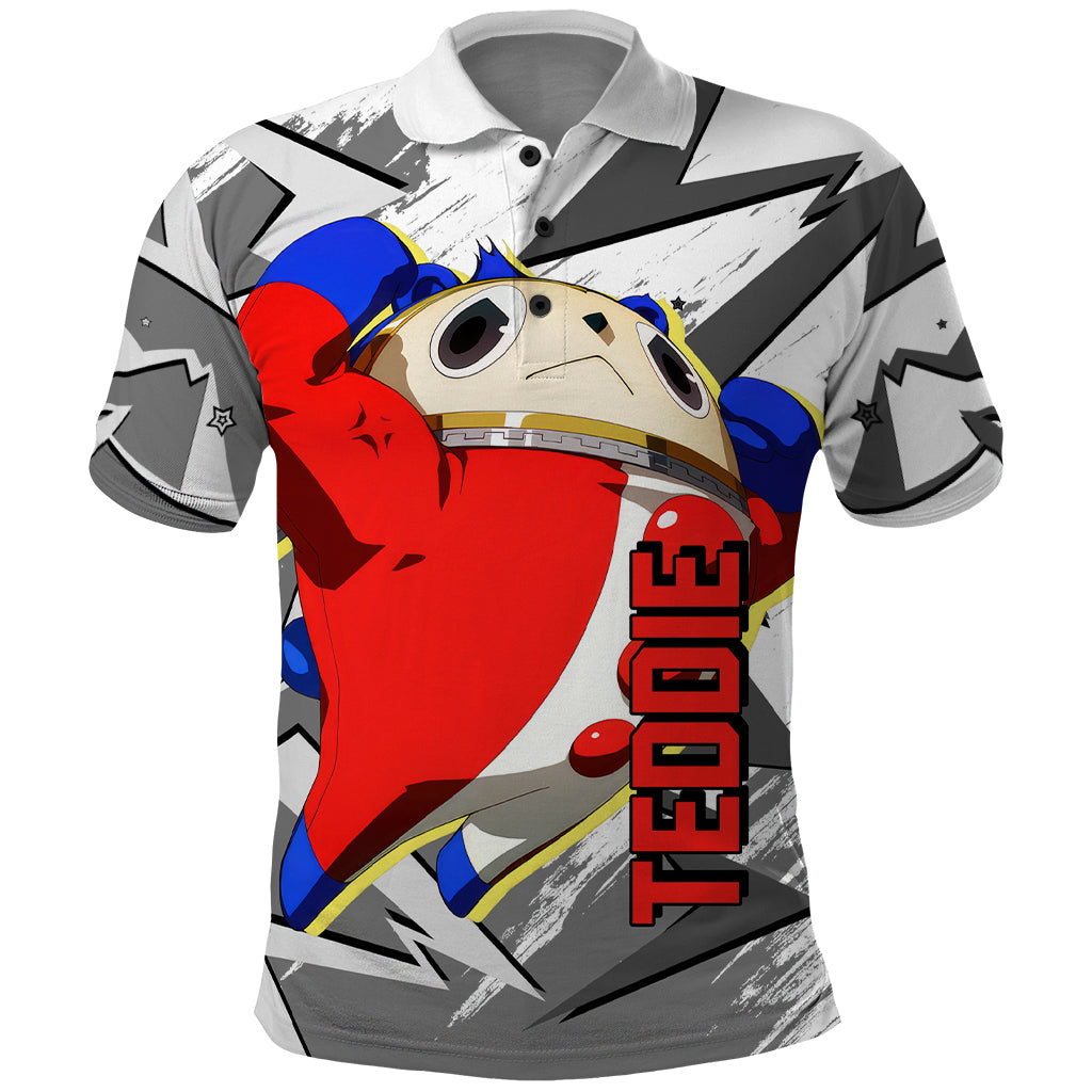 Teddie Persona Polo Shirt Anime Mix Polygon Cyber Style