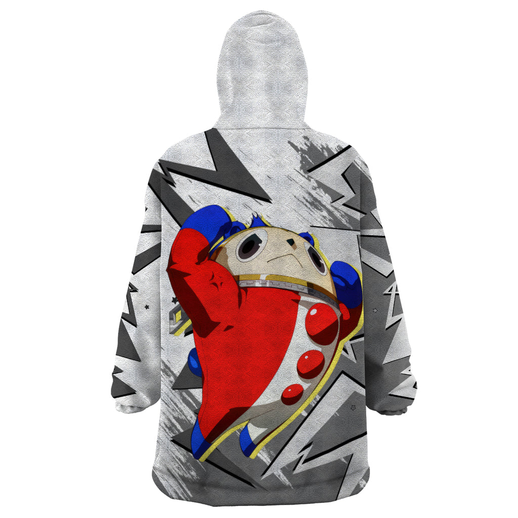 Teddie Persona Wearable Blanket Hoodie Anime Mix Polygon Cyber Style