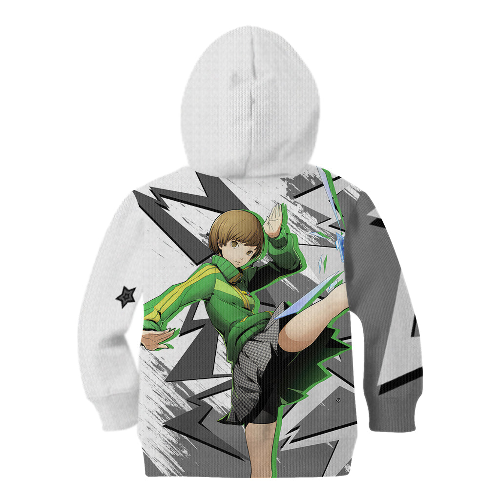 Chie Satonaka Persona Kid Hoodie Anime Mix Polygon Cyber Style