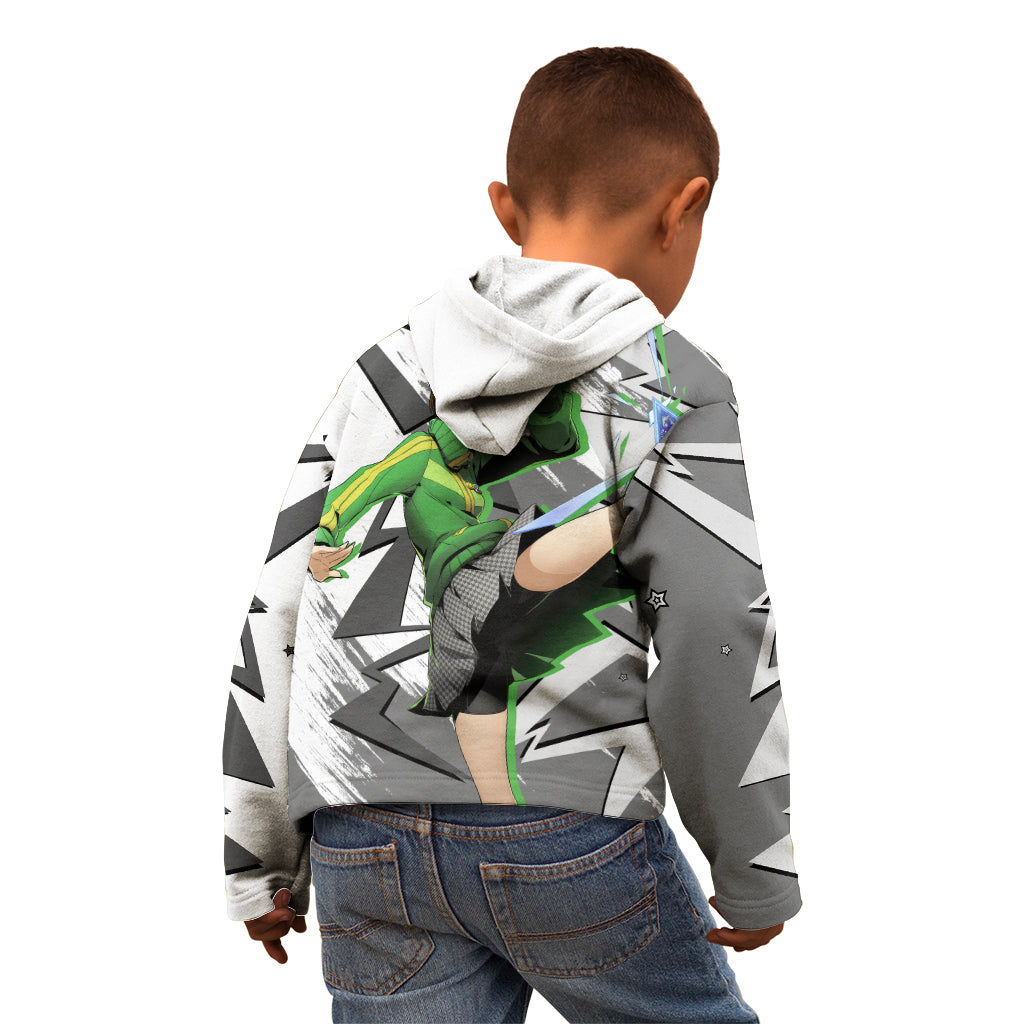 Chie Satonaka Persona Kid Hoodie Anime Mix Polygon Cyber Style