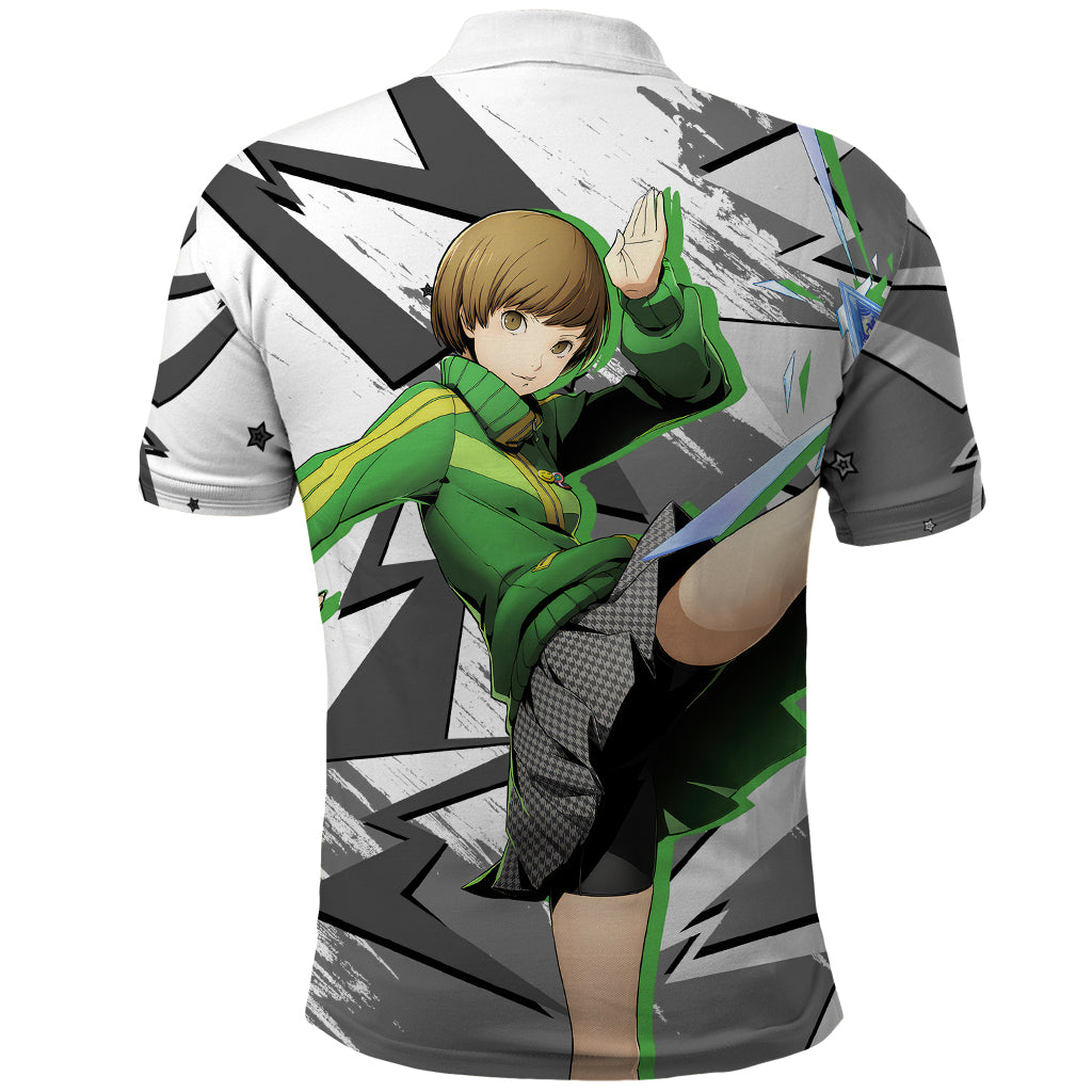Chie Satonaka Persona Polo Shirt Anime Mix Polygon Cyber Style