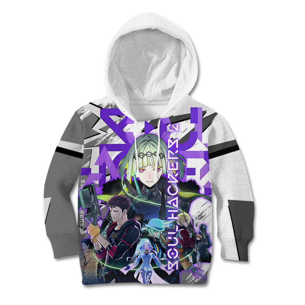 Soul Hackers 2 Persona Kid Hoodie Anime Mix Polygon Cyber Style