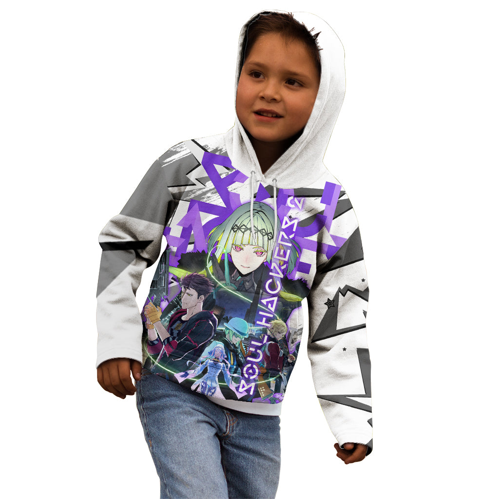 Soul Hackers 2 Persona Kid Hoodie Anime Mix Polygon Cyber Style