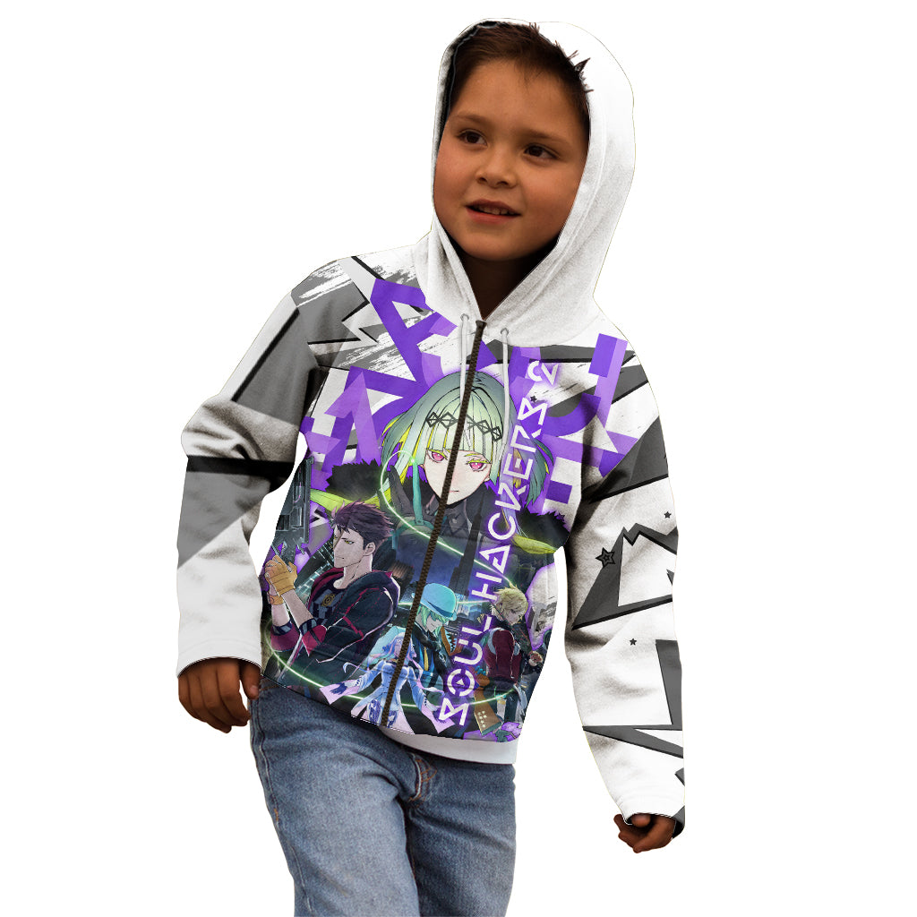 Soul Hackers 2 Persona Kid Hoodie Anime Mix Polygon Cyber Style