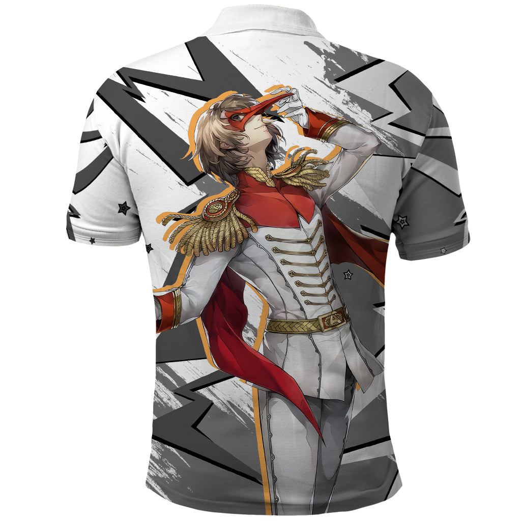 Goro Akechi Persona Polo Shirt Anime Mix Polygon Cyber Style