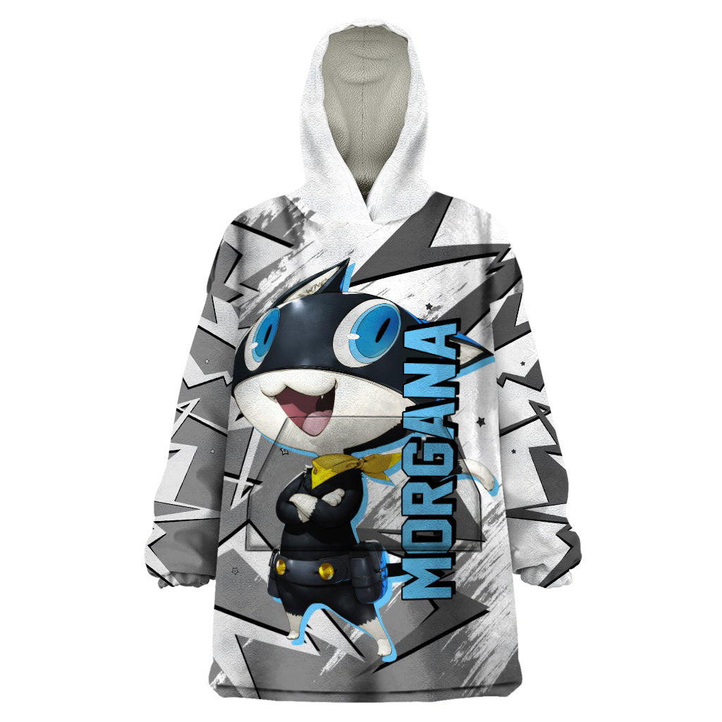 Morgana Persona Wearable Blanket Hoodie Anime Mix Polygon Cyber Style